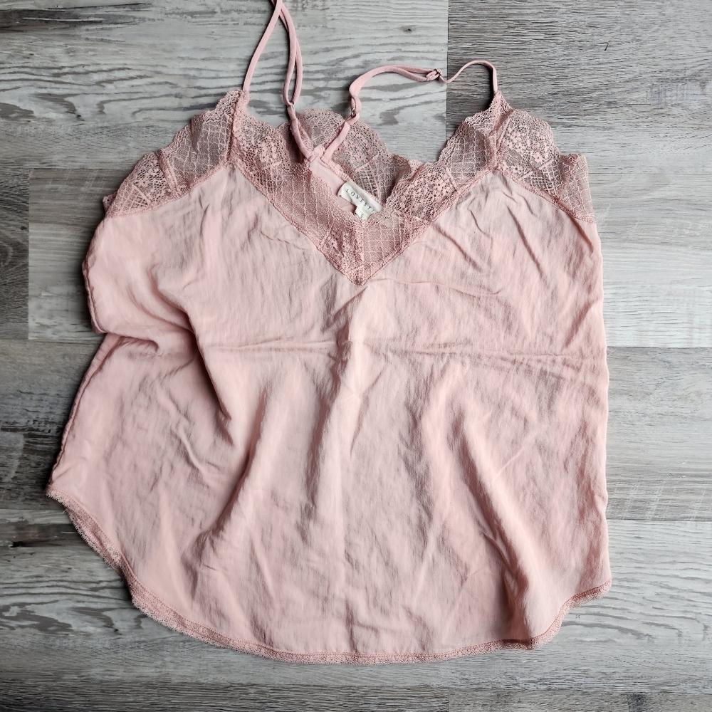 Lovestitch Lace Trim Cami Tank Blush Pink Womens Small Boho